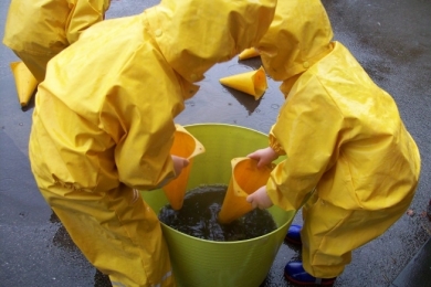 Enjoying a rainy day